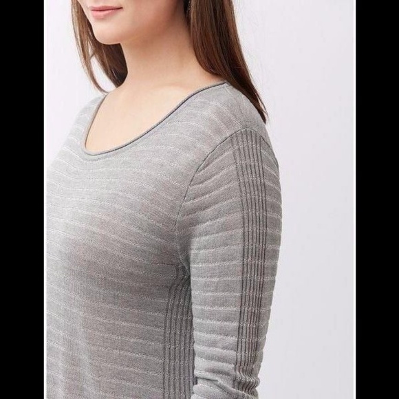 Lane Bryant Metallic Striped Cropped Sweater 18-20 - Picture 3 of 5